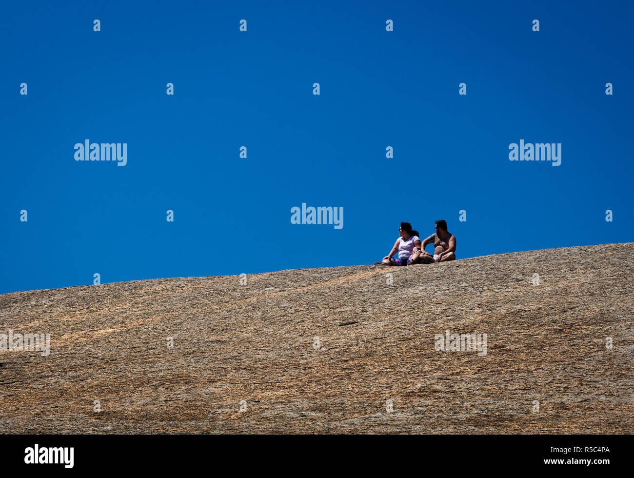 Giovane su una collina Foto Stock