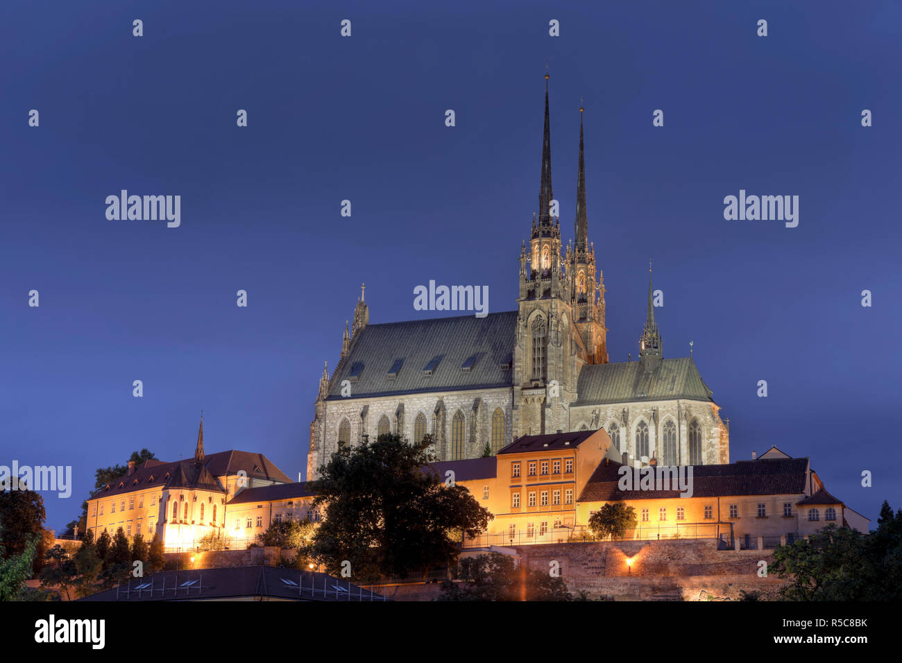 Repubblica Ceca Moravia del sud, Brno, Cattedrale di San Pietro e San Paolo Foto Stock