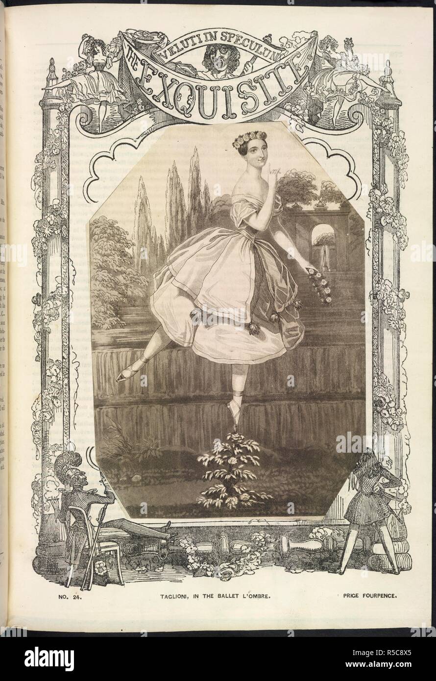 Maria Taglioni (1804-84) nel balletto L' Ombre. Danzatore italiano. Ritratto. La squisita. Una raccolta di racconti, di storie e saggi illustrati con numerose incisioni. Londra, [1842-44.]. Fonte: P.C.20.b.1-3 volume 1, pagina di fronte 276. Lingua: Inglese. Foto Stock