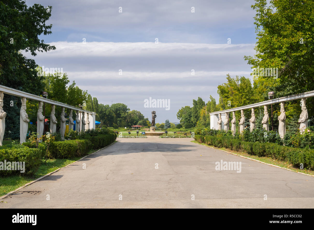 Ingresso nel Parco Herastrau Bucarest, Romania Foto Stock