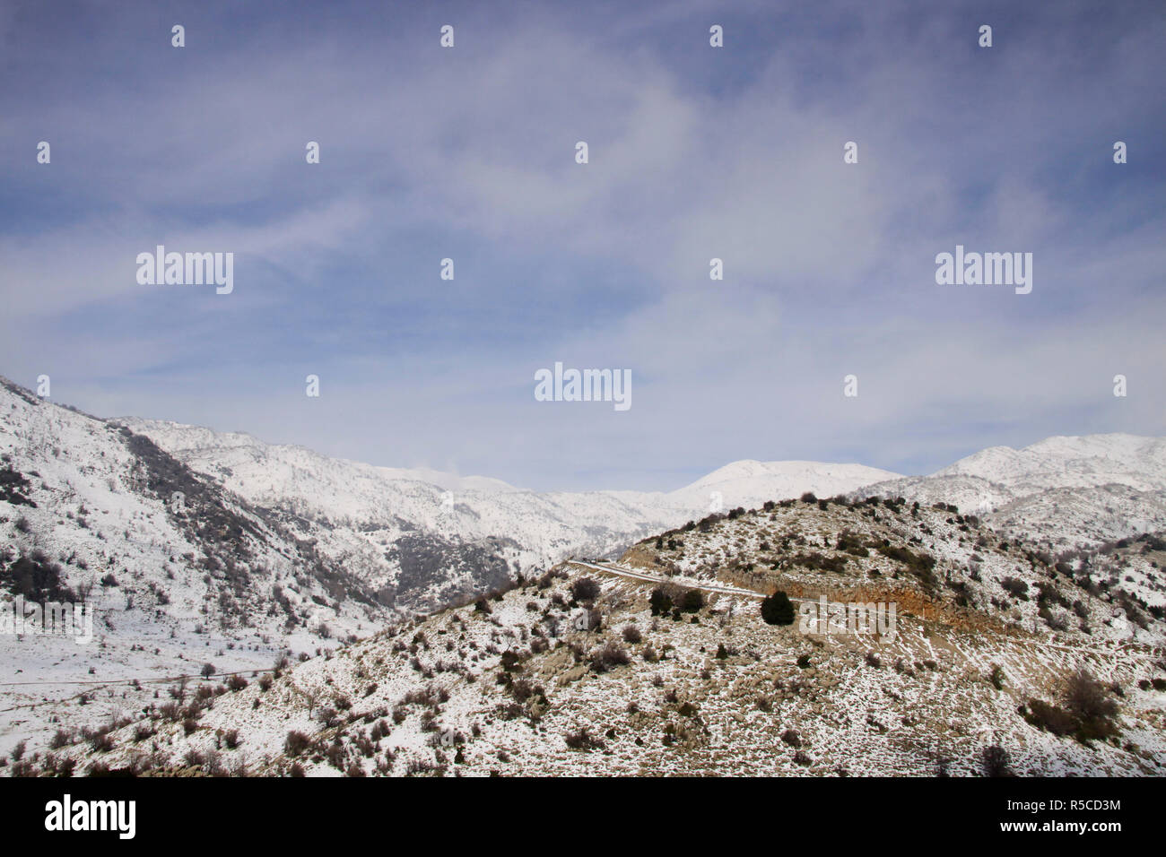 Monte Hermon nel Golan Foto Stock