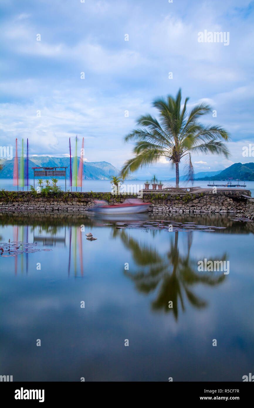 Indonesia, Sumatra, isola di Samosir, Tuk Tuk, Lago Toba Foto Stock