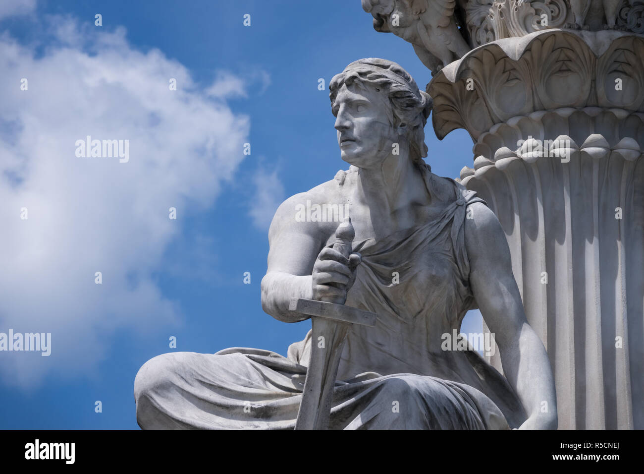 Architettura greca in Vienna Foto Stock