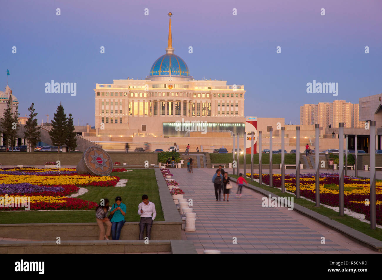 Il Kazakistan, Astana, Ak Orda Palazzo presidenziale del Presidente Nursultan Nazarbayev Foto Stock