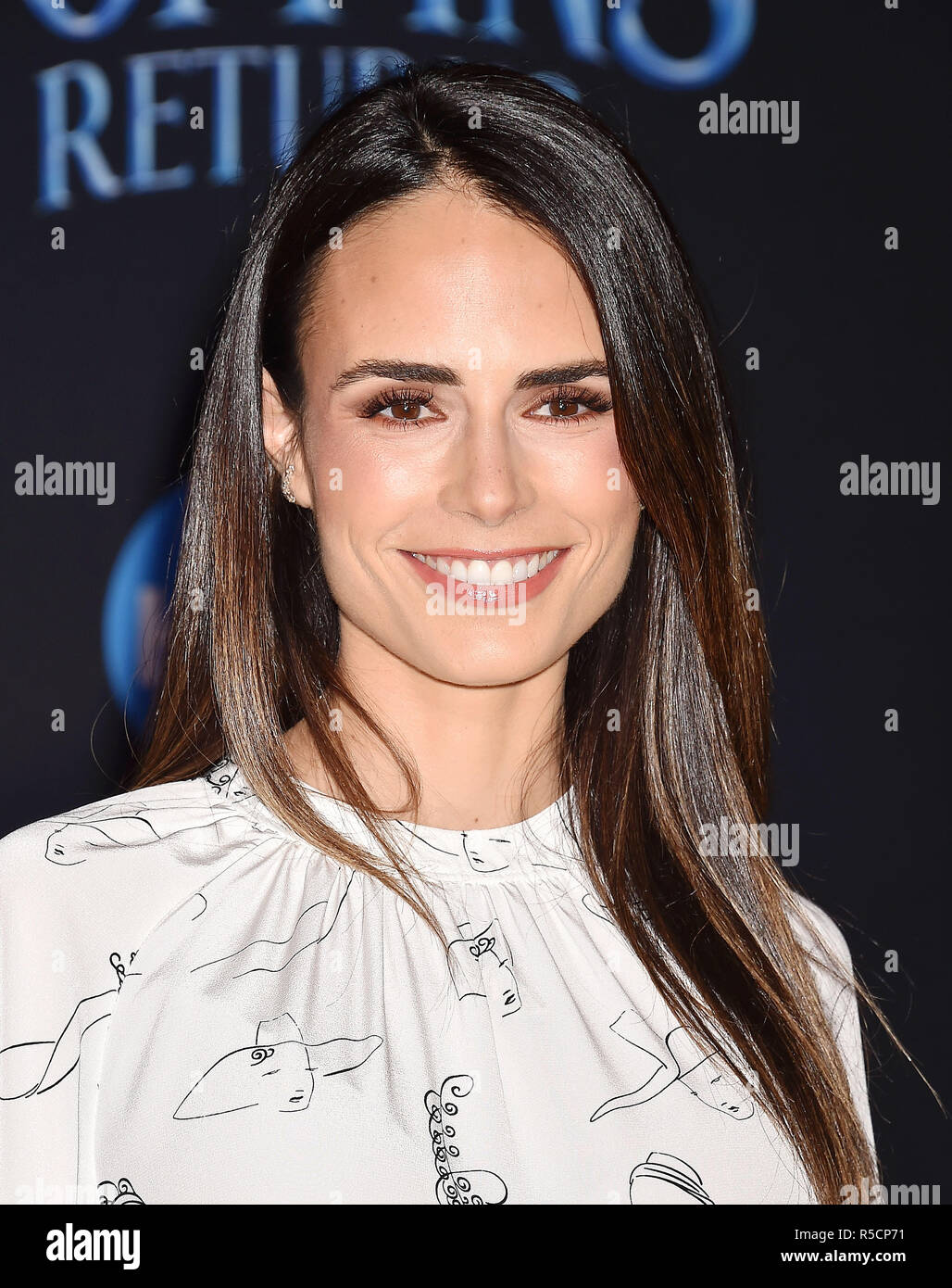 JORDANNA BREWSTER US attrice cinematografica alla premiere di Disney's 'Mary Poppins restituisce' a El Capitan theater su Novembre 29, 2018 a Los Angeles, California. Photo: Jeffrey Mayer Foto Stock