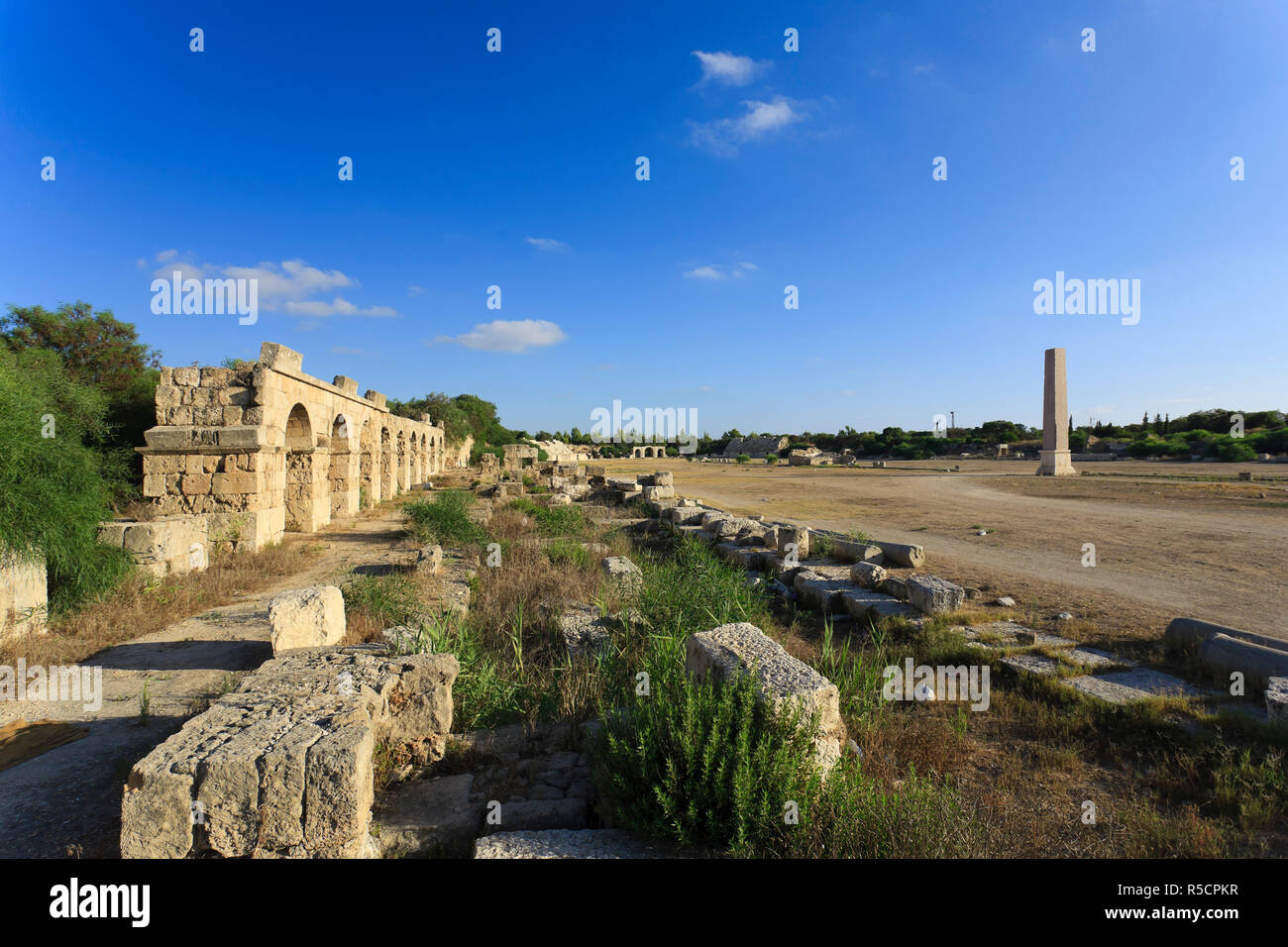 Il Libano, pneumatico, al Bass sito UNESCO, la rovina romana di Hippodrome Foto Stock