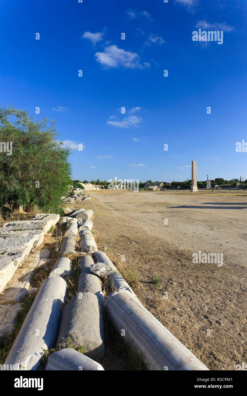 Il Libano, pneumatico, al Bass sito UNESCO, la rovina romana di Hippodrome Foto Stock