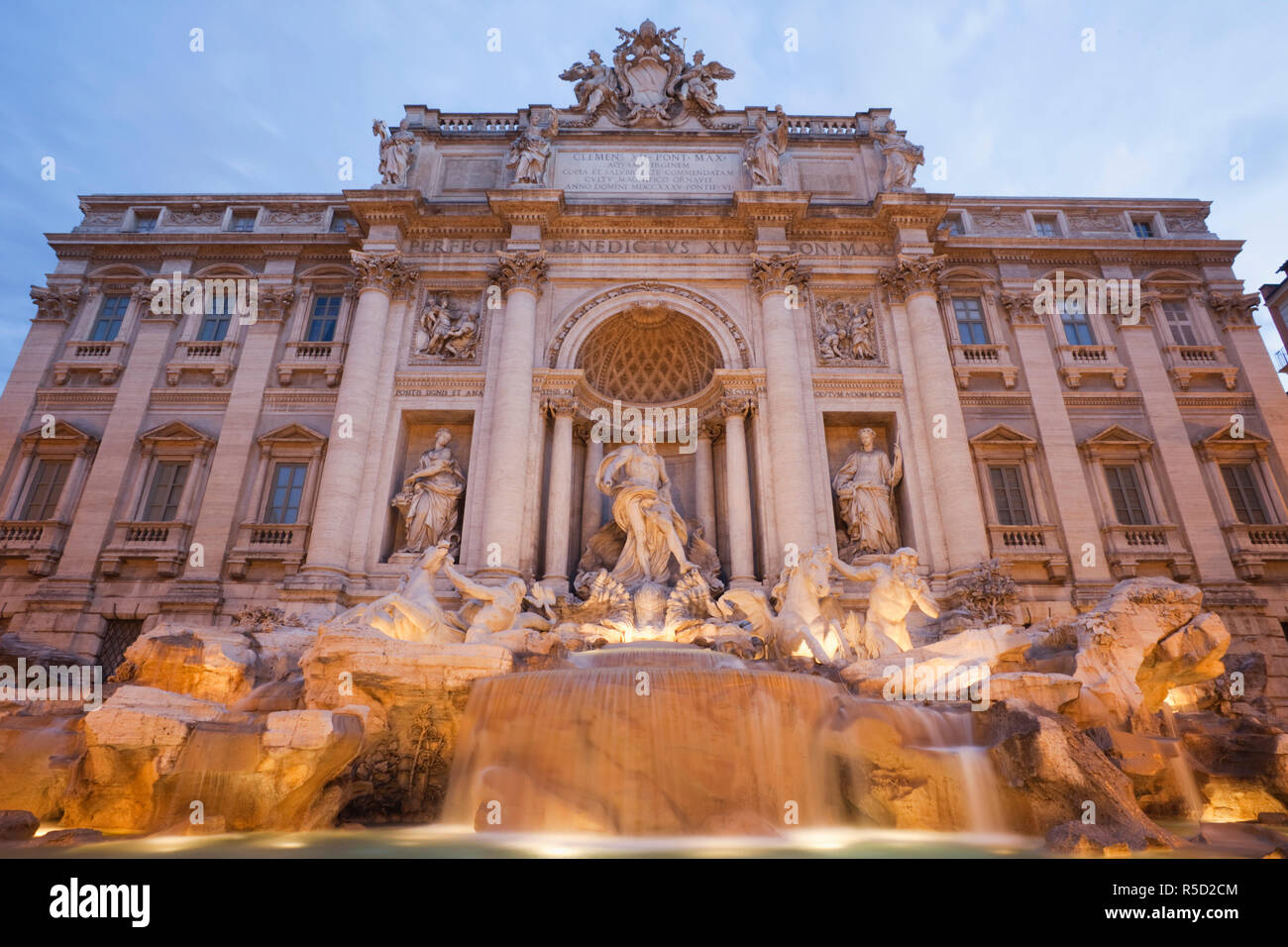 Italia, Roma Fontana di Trevi Foto Stock