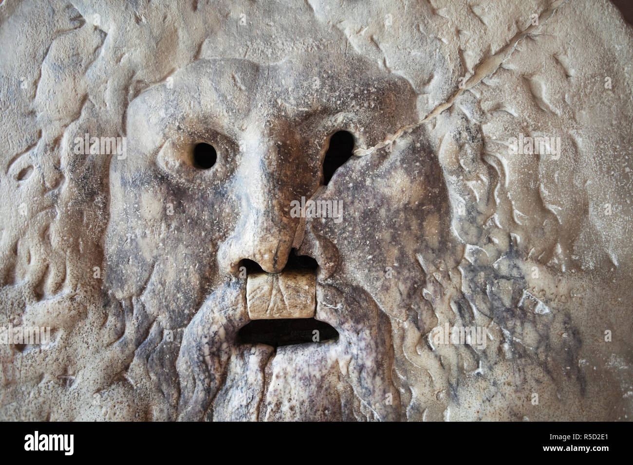 Italia, Roma, Santa Maria in Cosmedin Chiesa, la Bocca della Verita', la Bocca della Verità Foto Stock