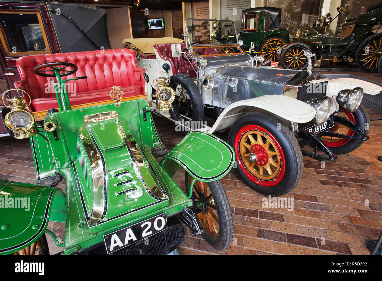 Inghilterra, Hampshire, New Forest, Beaulieu, National Motor Museum Foto Stock