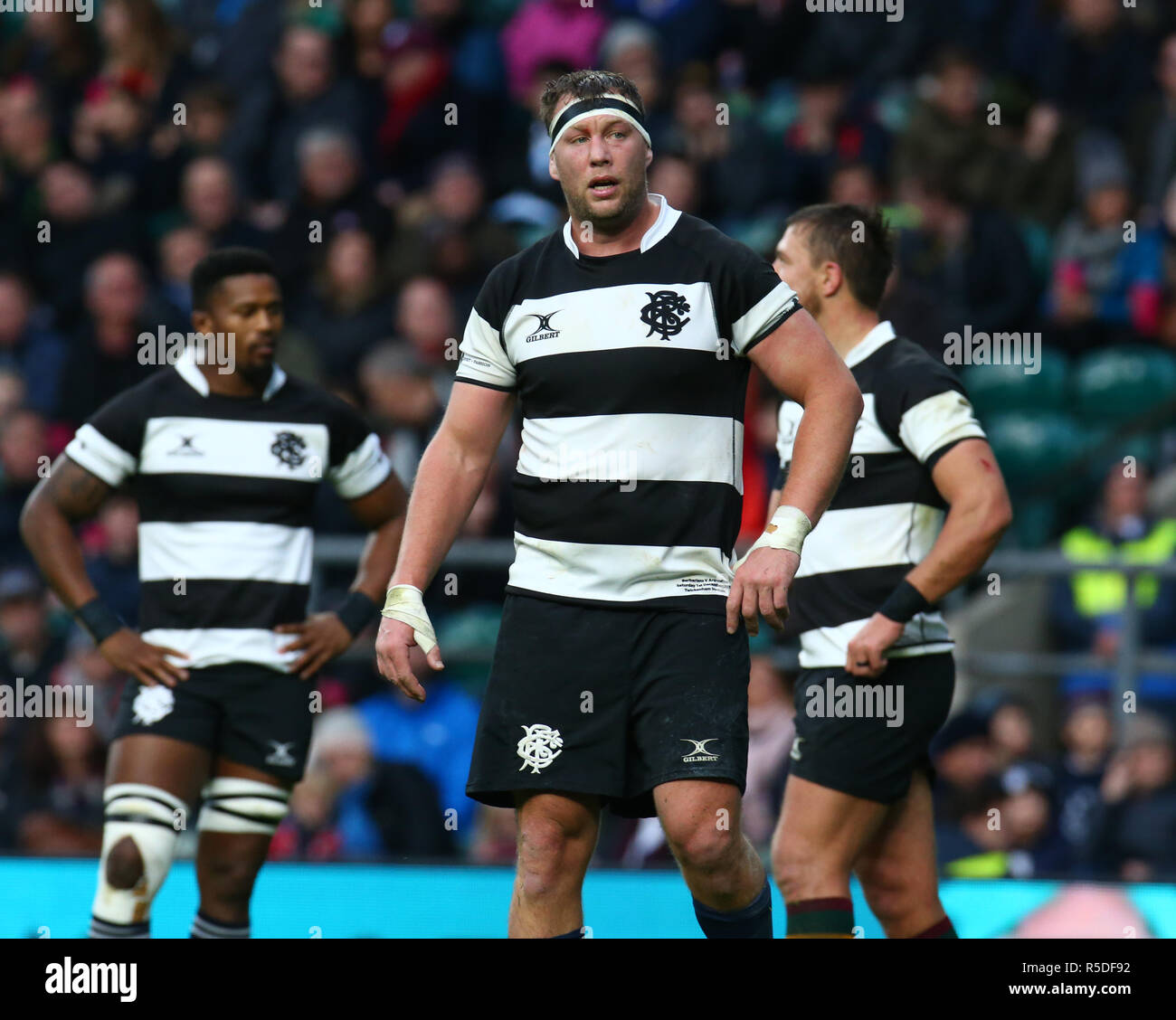 Londra, UK, 1 dicembre, 2018. Wyatt Crockett (crociati e Nuova Zelanda, Capitano) dei barbari durante il Killik Cup tra i barbari e Argentina a Twickenham Stadium , Londra, Inghilterra il 01 Dic 2018. Credit: Azione Foto Sport/Alamy Live News Foto Stock