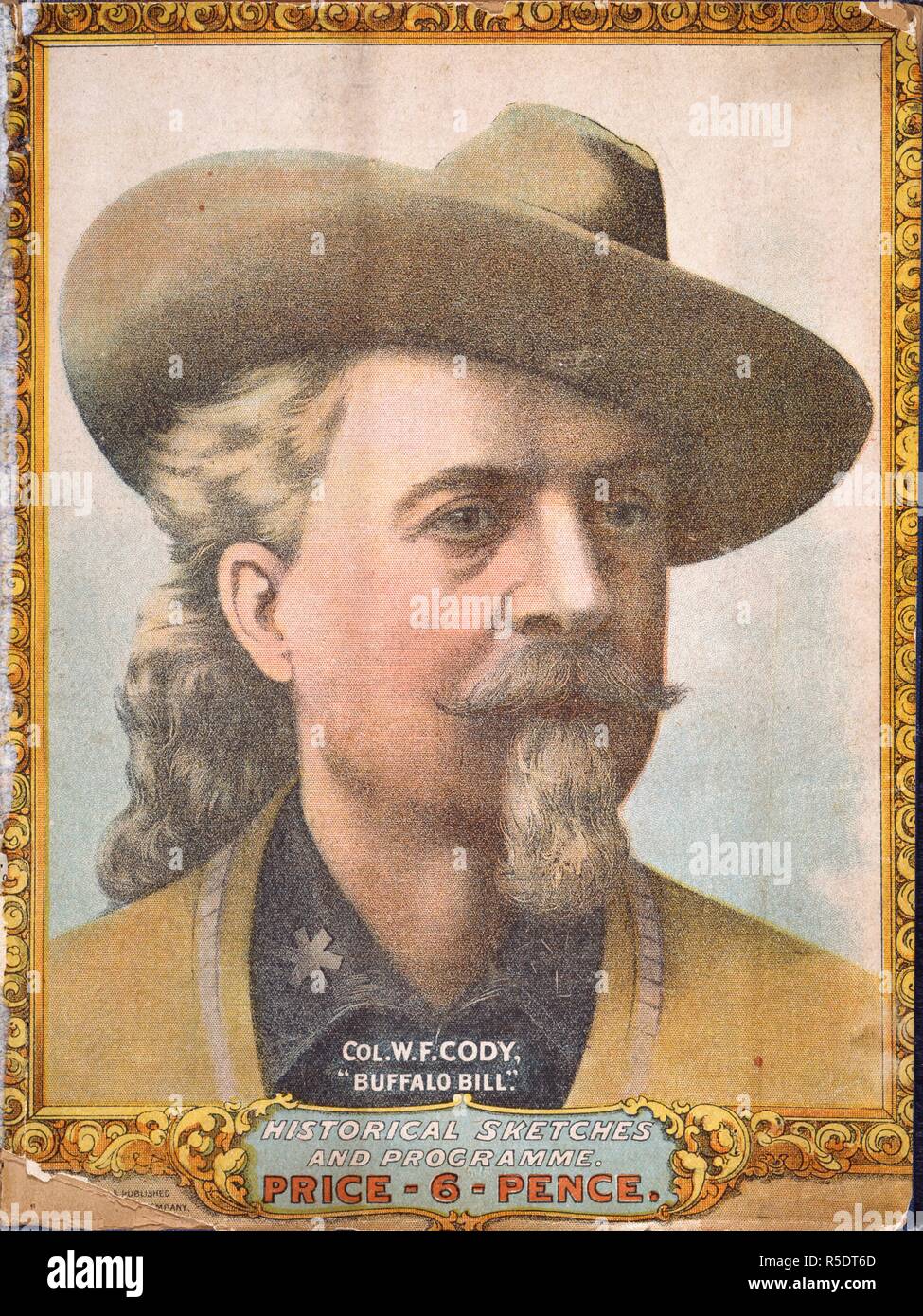 Il colonnello W.F Cody. (1846 - 1917) ; noto come Buffalo Bill. Noi showman. Ritratto. Buffalo Bill's Wild West e Congess di marcia irregolare. Londra, 1903. Il Colonnello William Frederick Cody ( 1846 - 1917 ) ; noto come Buffalo Bill. Noi showman. Ritratto. Fonte: C.140.a.56, il coperchio. Foto Stock