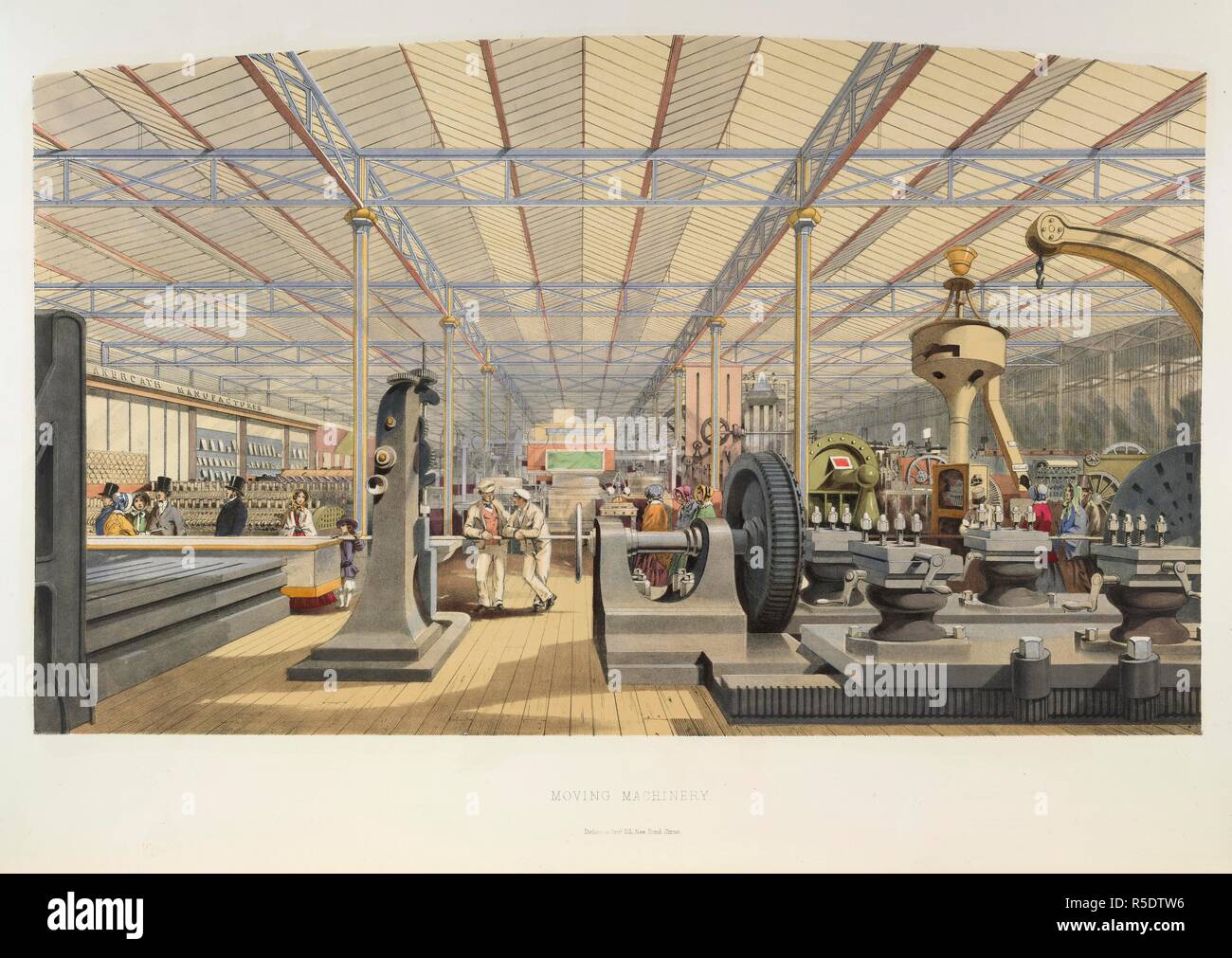 Macchine in movimento. Dickinson una serie completa di immagini del grande ex. 1854. Macchine utensili per la levigatura; asolatura; semina; noioso ecc. Inoltre, Fairbairn's corn-mulino; ferro battuto gru; Garforth della macchina di rivettatura; Johnson di trafilatura macchine; Gardner di macchine di filatura; Watkin coniatura della pressa e Appold della pompa. Immagine presa da Dickinson una serie completa di immagini del grande Esposizione del 1851. Originariamente pubblicato/prodotta nel 1854. . Fonte: Cup.652.c.33 volume 2, piastra XXI. Lingua: Inglese. Autore: Roberts. NASH, Giuseppe. Haghe. Foto Stock