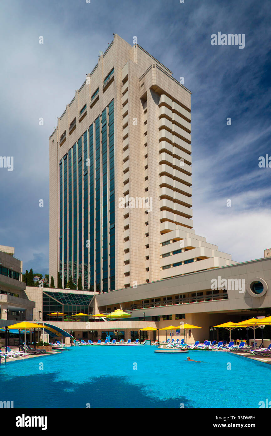 Russia, il litorale del Mar Nero, Sochi, Radisson SAS Lazurnaya Hotel Foto Stock