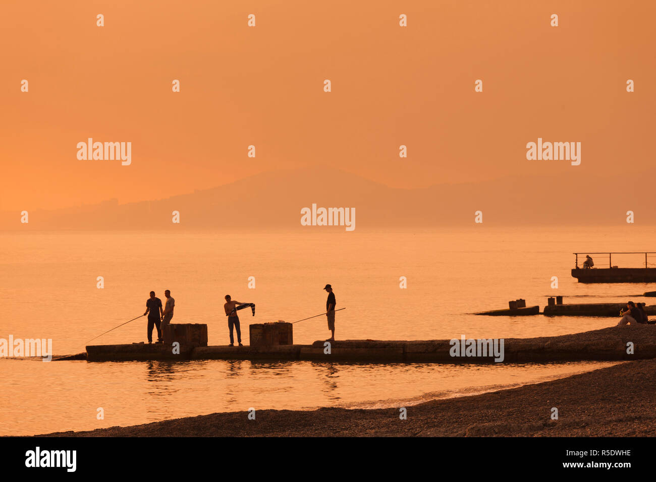 Russia, il litorale del Mar Nero, Adler, Adler beachfront Foto Stock