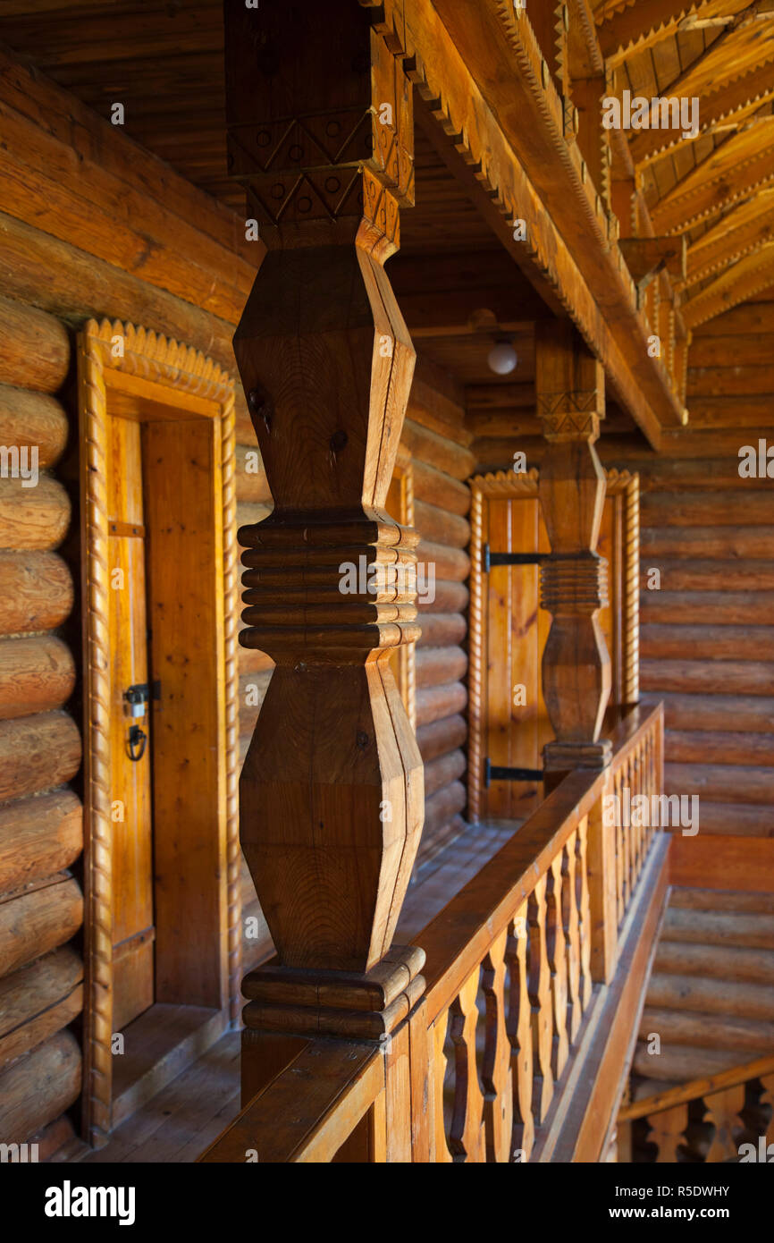 Russia, il litorale del Mar Nero, Sochi-zona, Dagomys, interno del tradizionale russo tea house Foto Stock