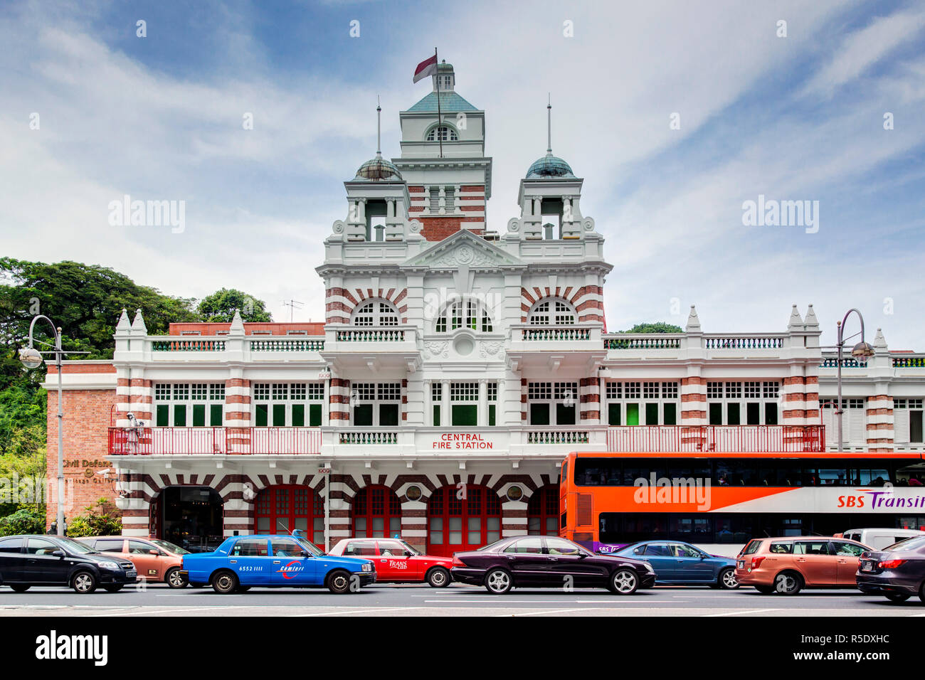Colonial Fire Station Building, Singapore Foto Stock