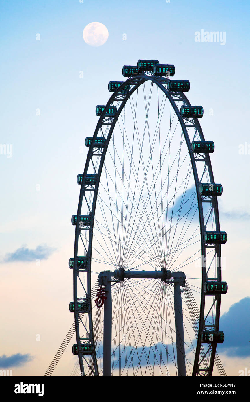 Singapore, Singapore Flyer, la più grande ruota panoramica del mondo Foto Stock