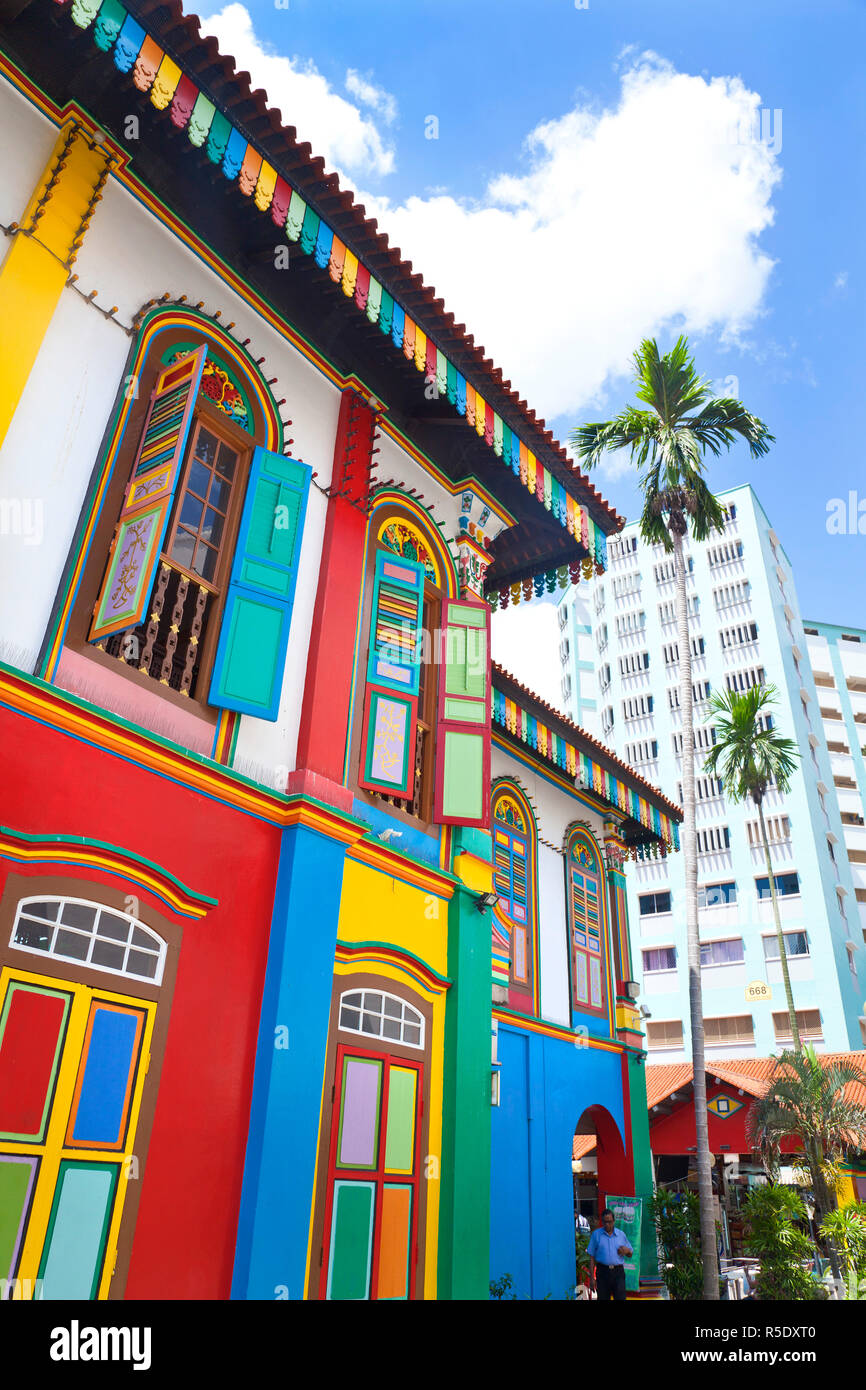 Singapore, Little India, il patrimonio colorati Villa, una volta la residenza di Tan Teng Niah Foto Stock