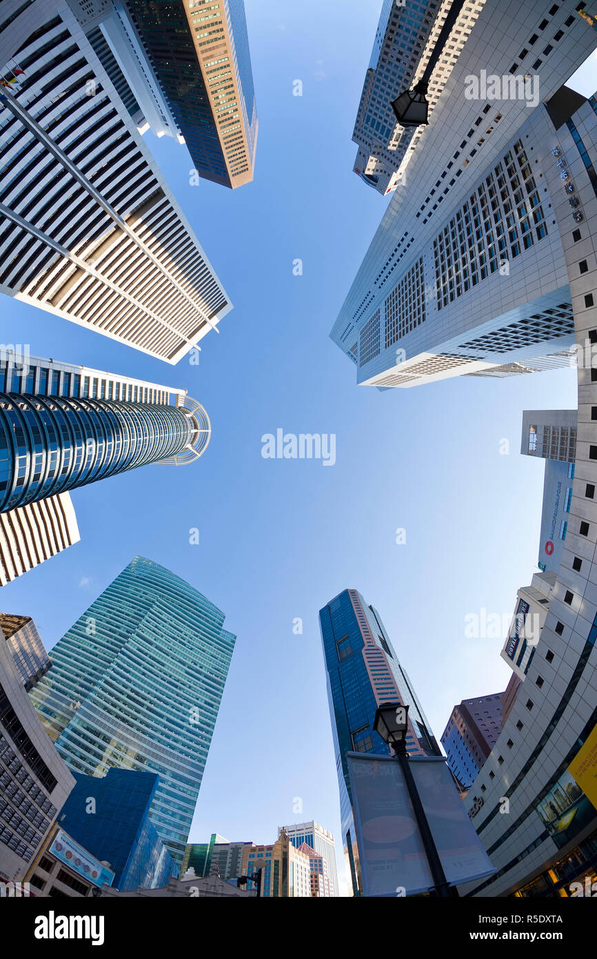 Singapore, CBD, centro finanziario edifici per uffici Foto Stock