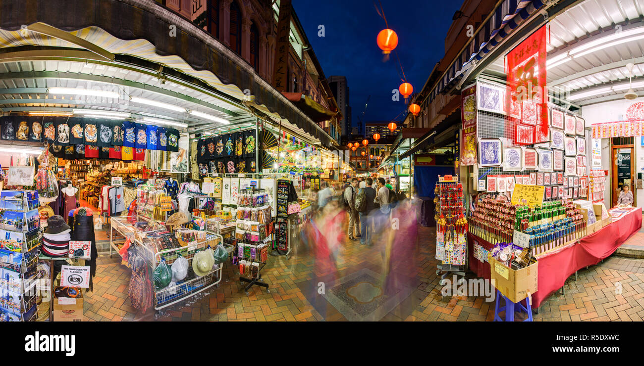 Negozi nel quartiere turistico di Chinatown, Singapore Foto Stock