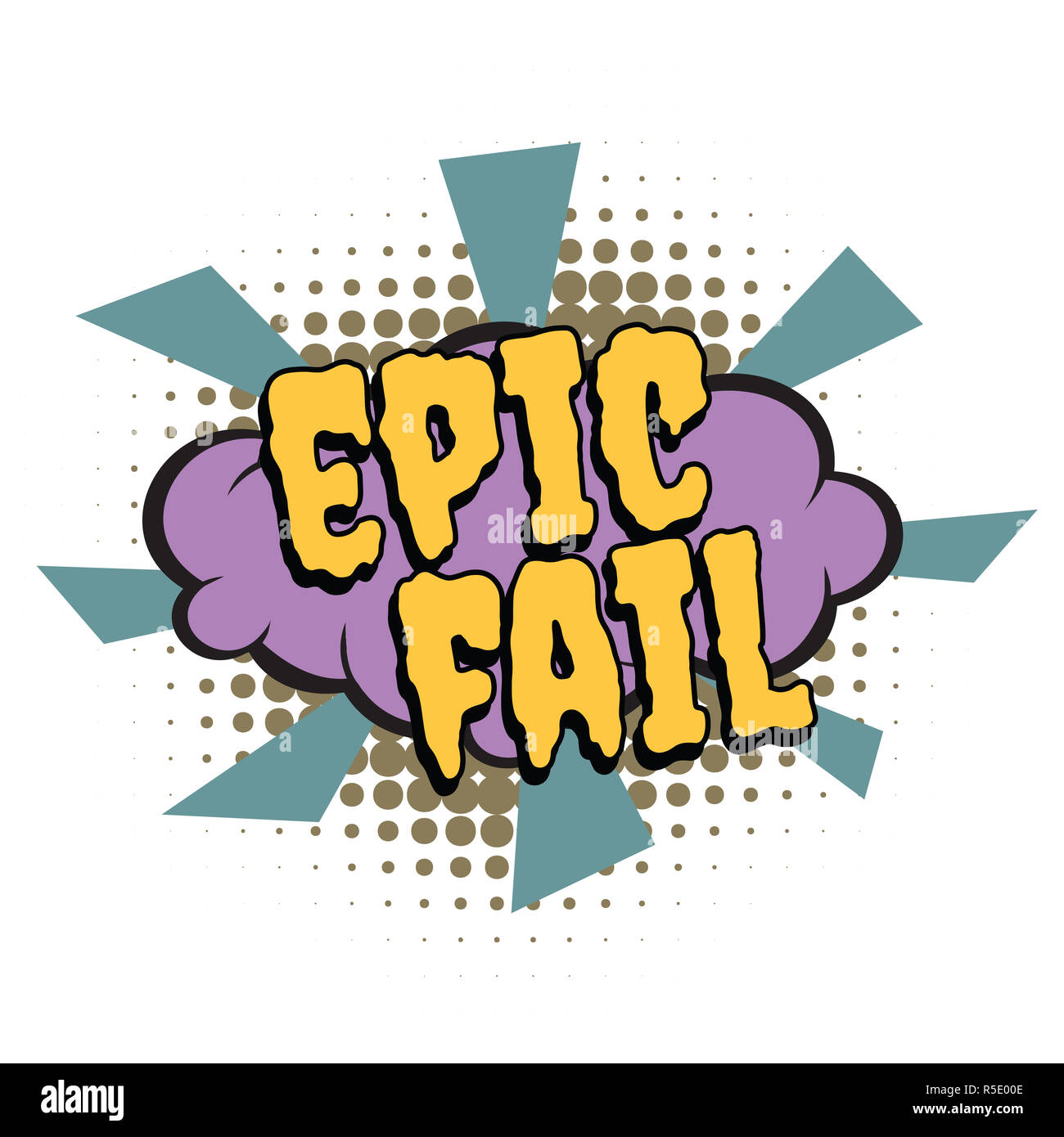 Epic fail parola di fumetti Foto Stock