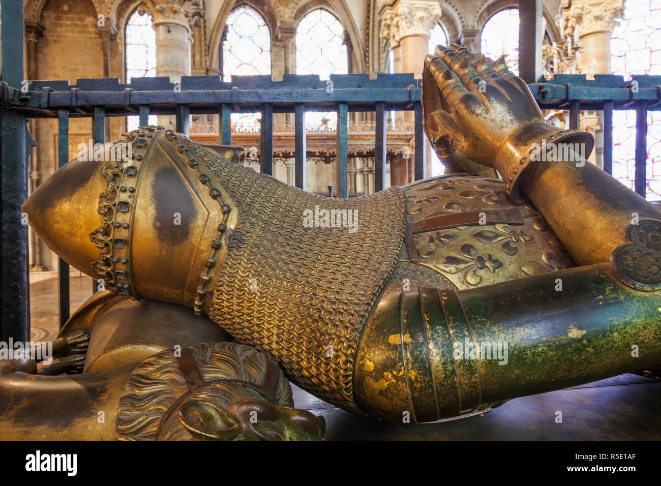 Inghilterra, Kent, Canterbury, Cattedrale di Canterbury, la tomba del Principe Nero Foto Stock