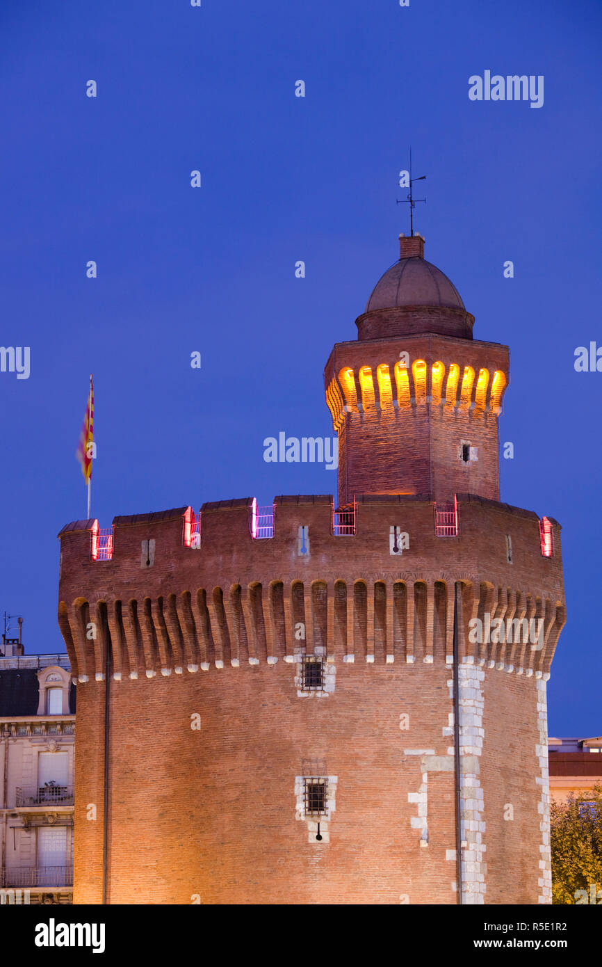 France, Languedoc-Roussillon, Dipartimento Pyrenees-Orientales, Perpignan, Le Castillet-Casa Pairal Foto Stock