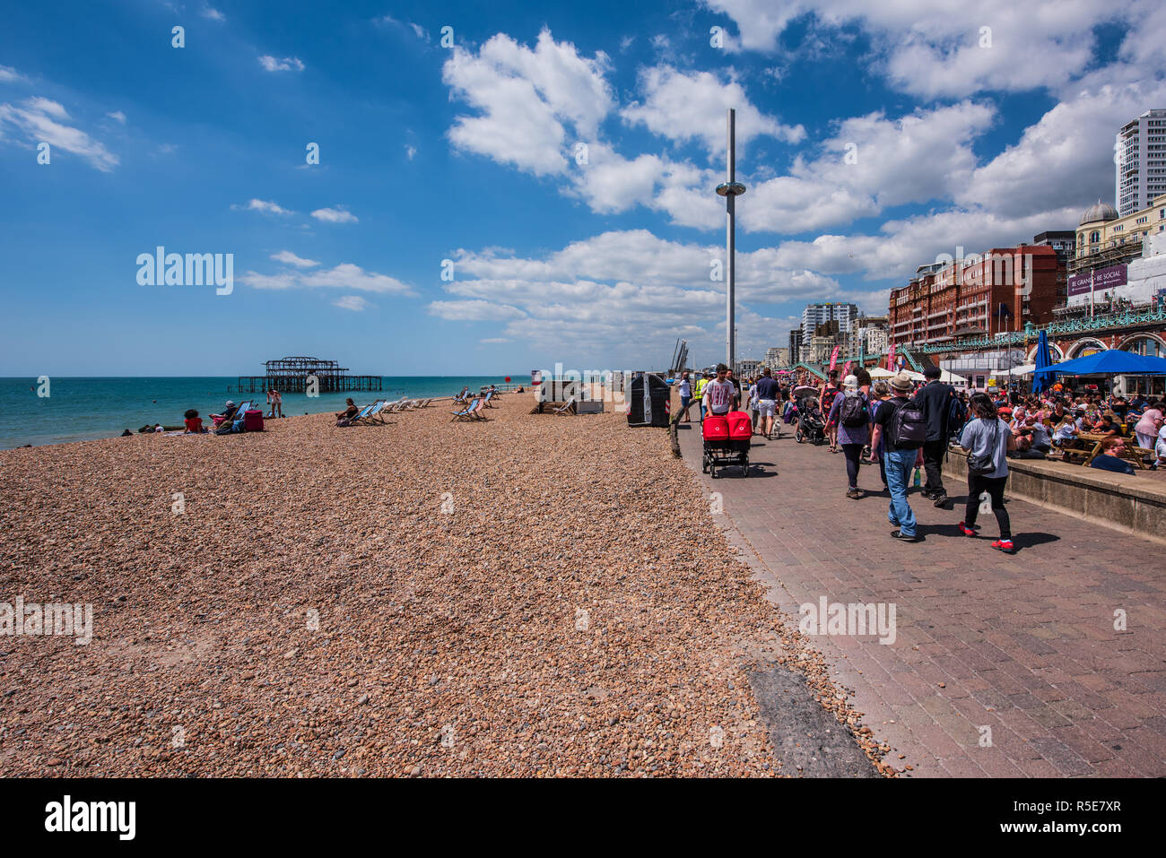 Brighton Seafront - Estate 2018 Foto Stock