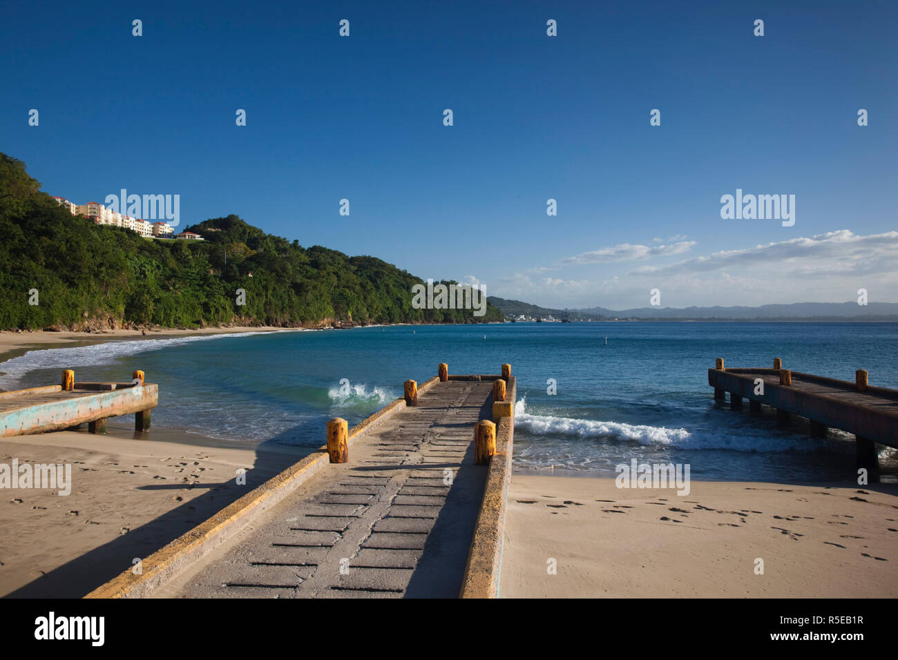 Puerto Rico, Costa Ovest, Aguadilla, Crashboat Beach Foto Stock