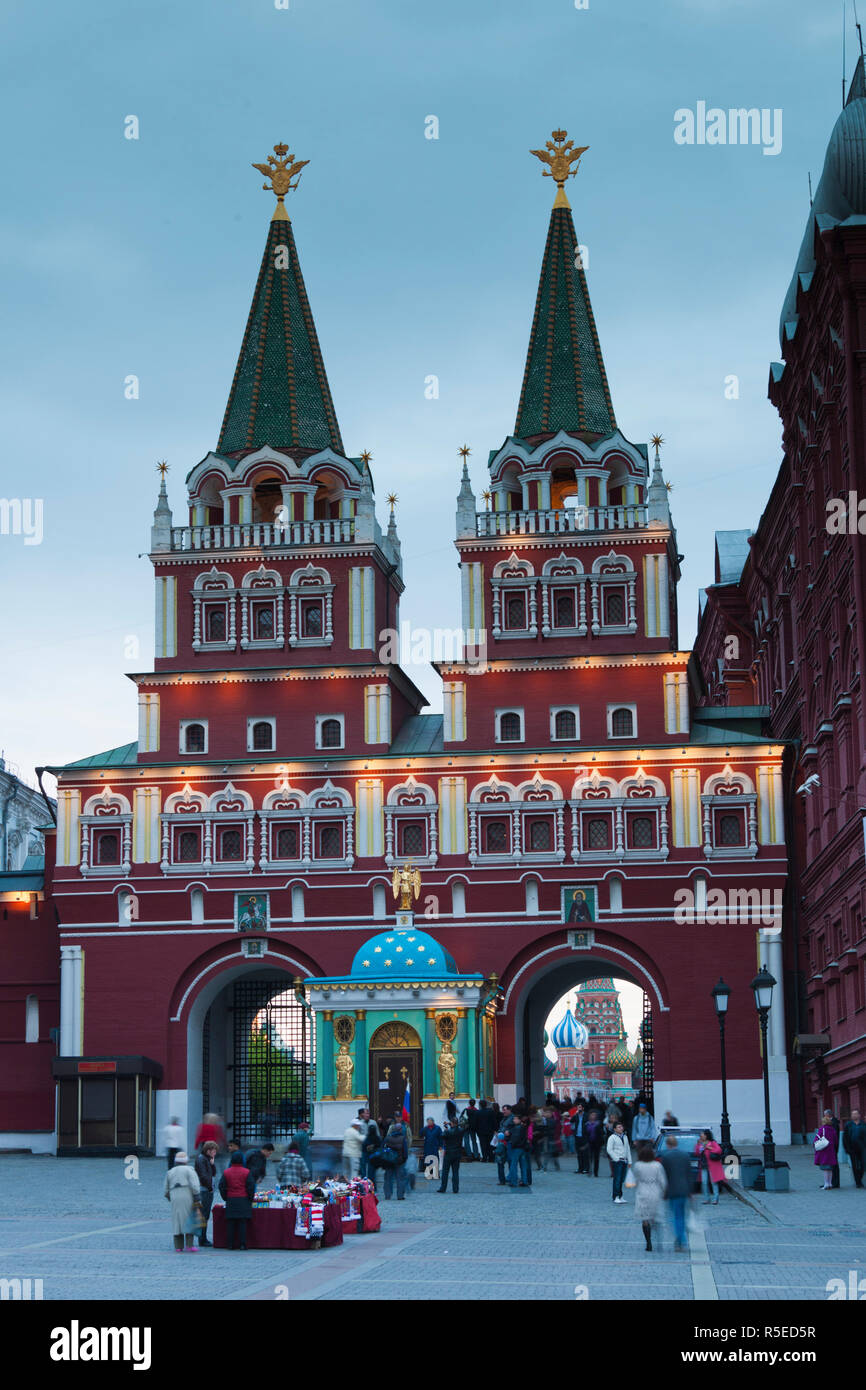 La Russia, Mosca, Piazza Rossa, risurrezione Gate Foto Stock