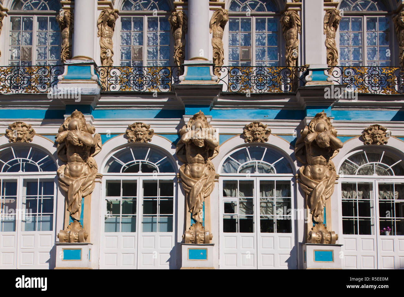 La Russia, San Pietroburgo, Pushkin-Tsarskoye Selo, il Palazzo di Caterina Foto Stock