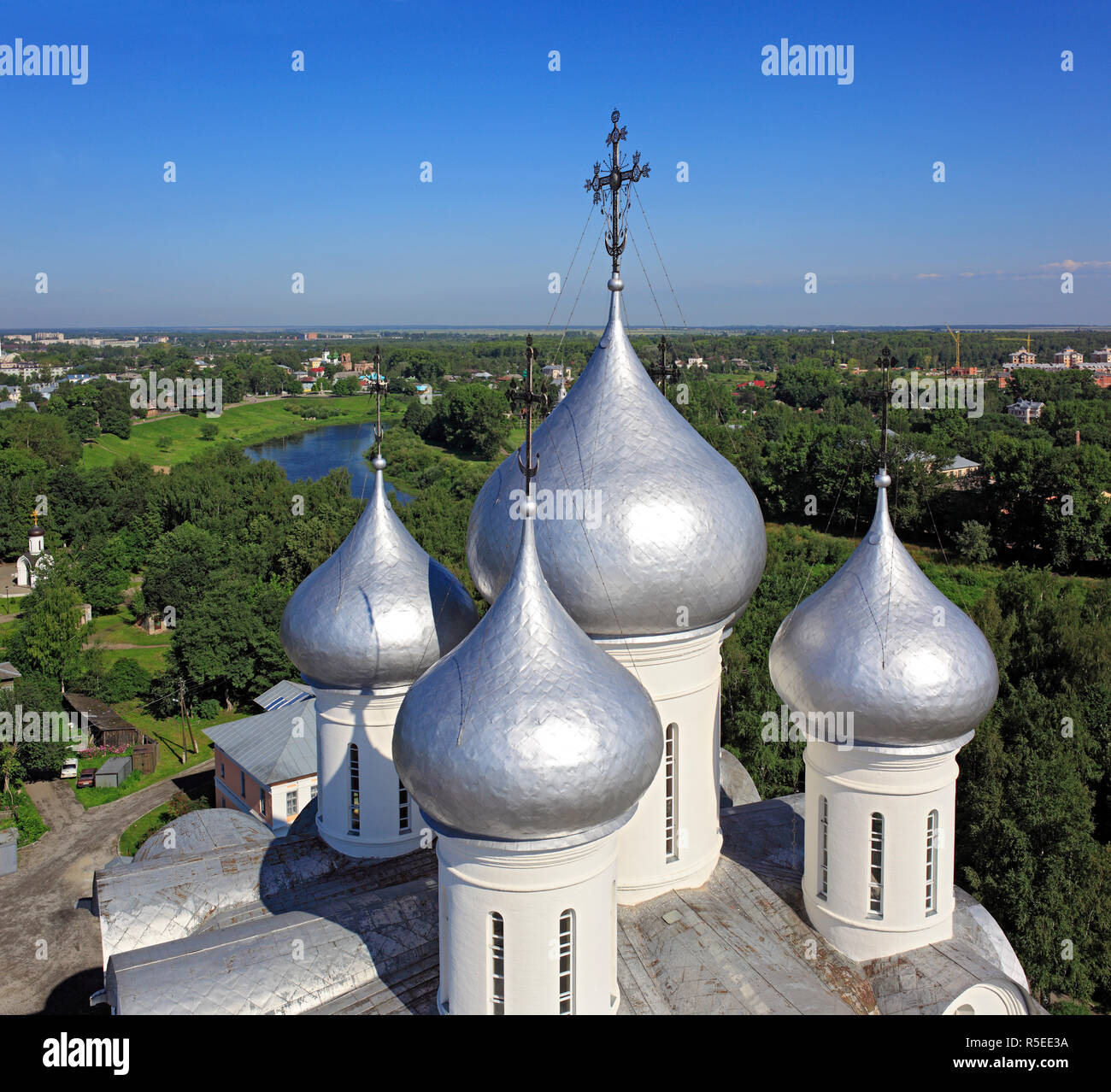 Cupole di Santa Sofia cattedrale (16 secolo), Vologda, Vologda regione, Russia Foto Stock