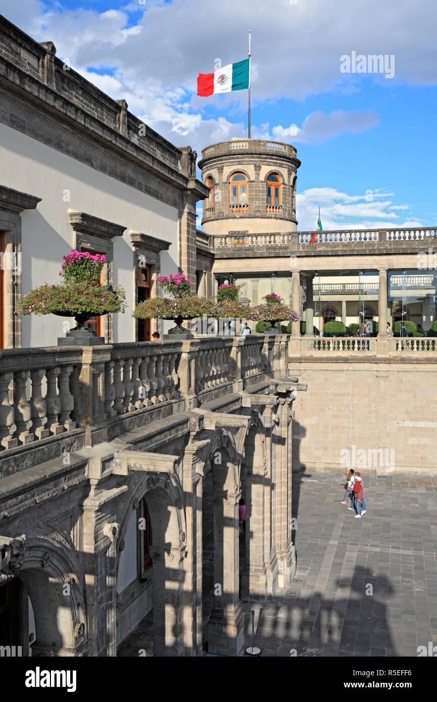 Il Castello di Chapultepec, Città del Messico, Messico Foto Stock