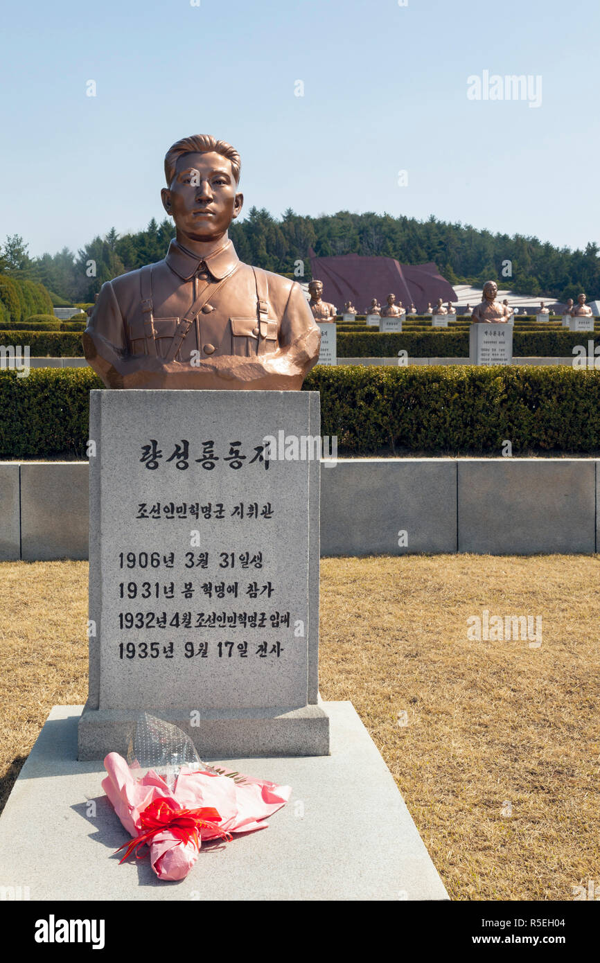 Popoli democratici la Repubblica di Corea (DPRK), la Corea del Nord, martiri rivoluzionari' cimitero Foto Stock