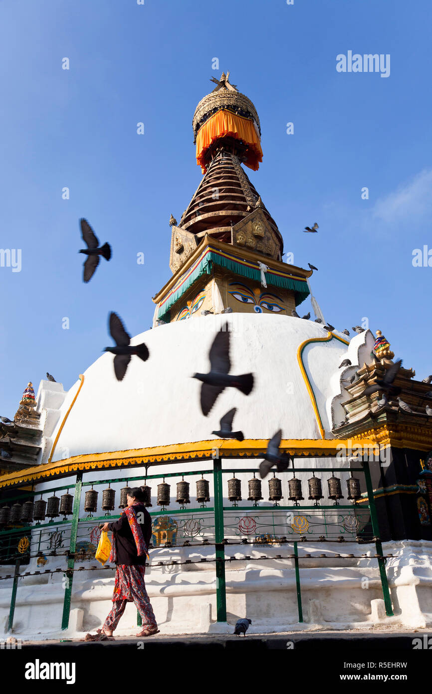 Shree Ghal Jempal Stupa nel centro di Kathmandu, Nepal Foto Stock