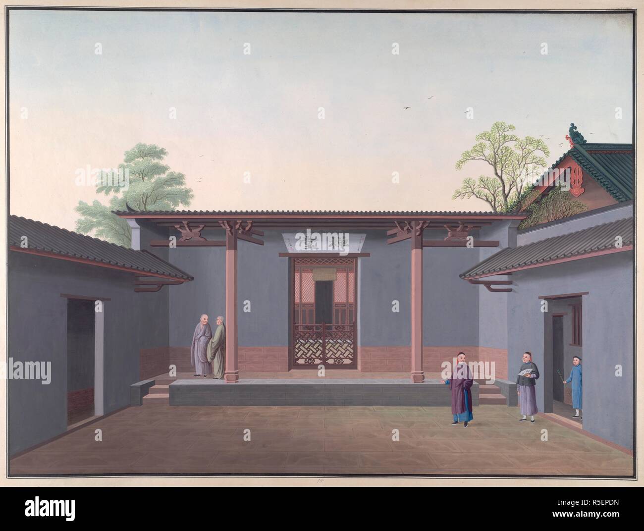 Honam Tempio. 1800 - 1805. Honam Tempio- Hall di zen. Originariamente pubblicato/prodotto in 1800 - 1805 . Fonte: Add.o.2152. Lingua: Cinese. Foto Stock