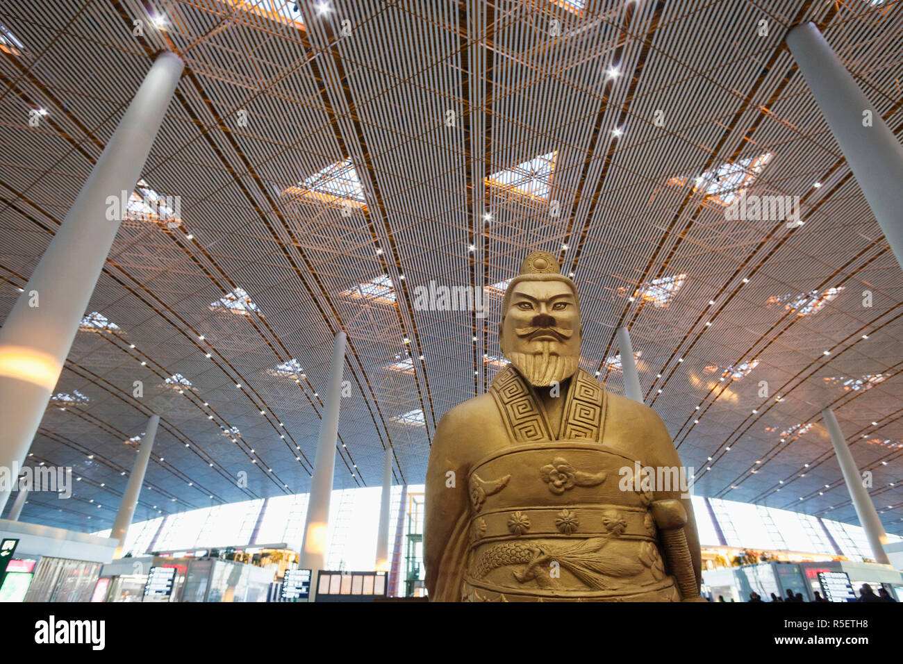 Cina, Pechino, interno dell'Aeroporto Internazionale di Pechino Foto Stock