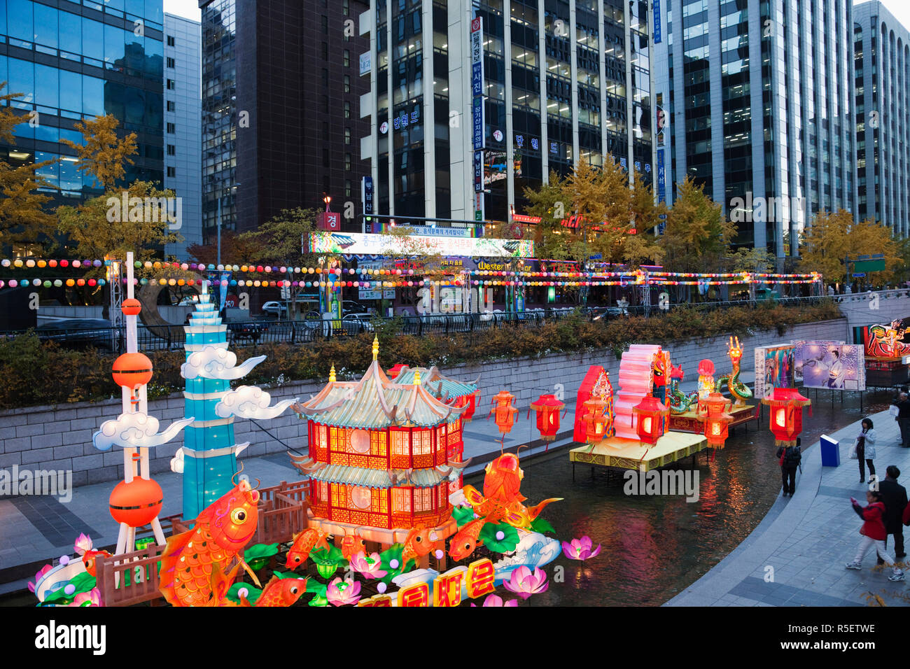 Corea del Sud, Seoul, Lanterna Festival che si tiene annualmente nel mese di novembre Foto Stock