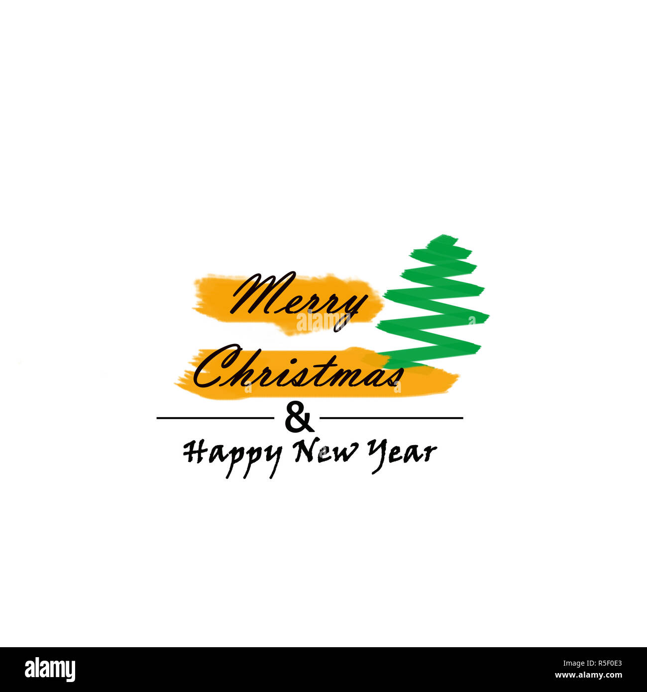 Buon Natale e Felice Anno Nuovo Lettering design modello di carta e tipografia creativa per il messaggio di saluto festivo dono Poster Foto Stock