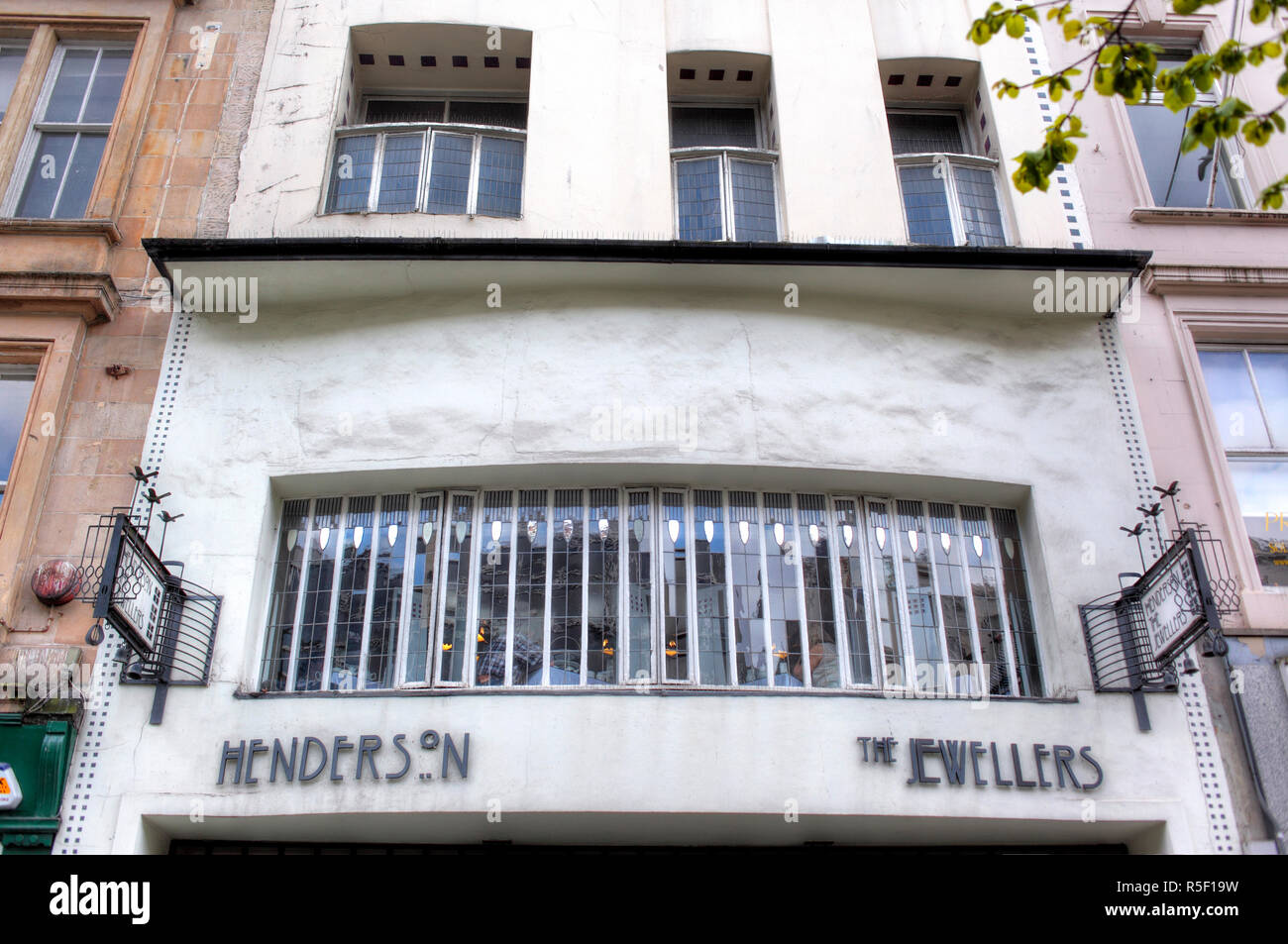 Il Salice sala da tè in Sauchiehall Street, da Charles Rennie Mackintosh, Glasgow, Scotland, Regno Unito Foto Stock