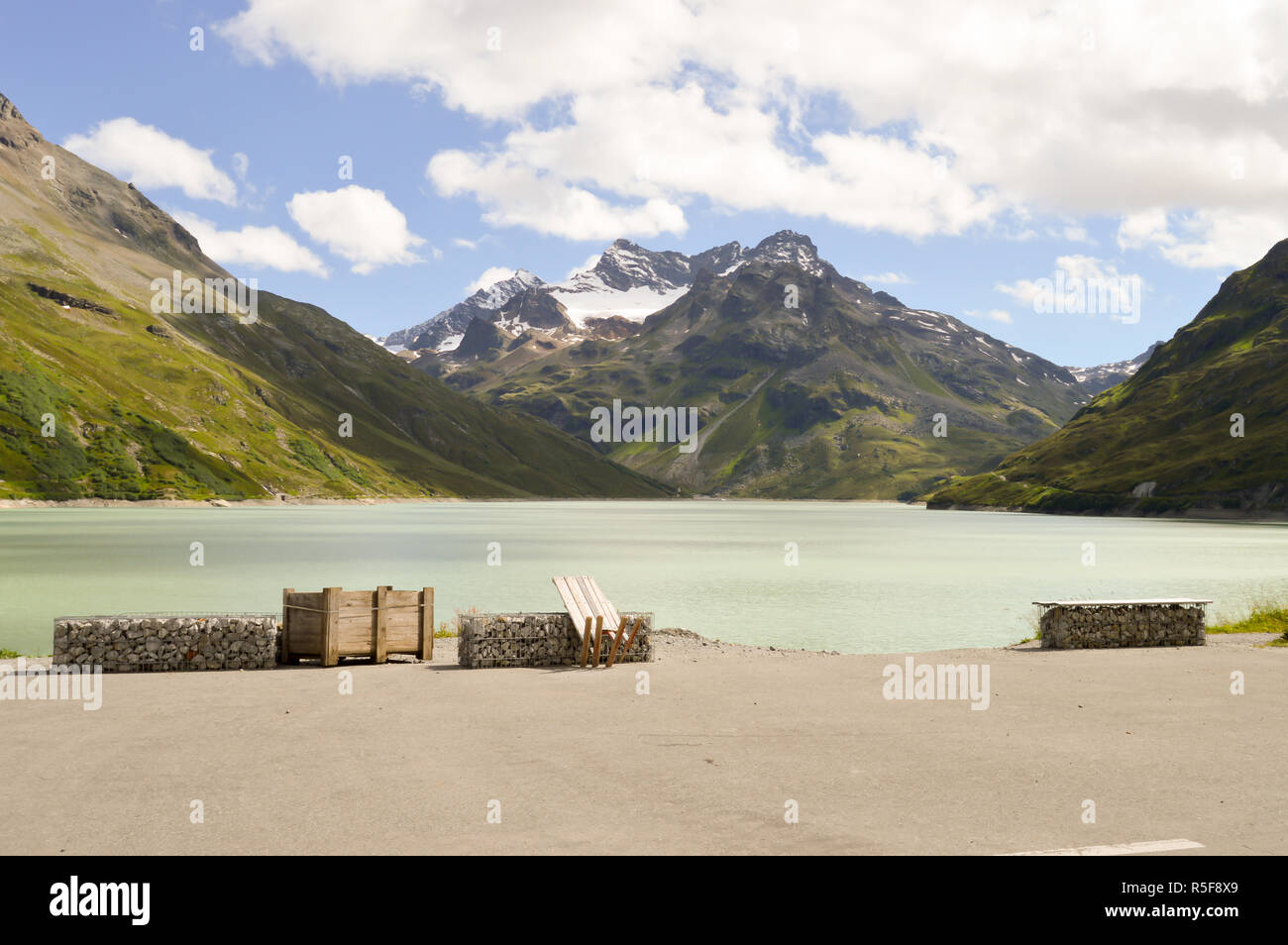 La Silvretta massiccio con il suo lago Foto Stock