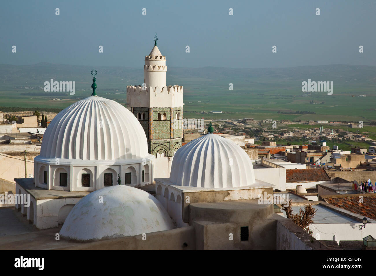 La Tunisia, Central Western Tunisia, Le Kef, Zouia di Sidi Abdallah Boumakhlouf moschea, vista in elevazione Foto Stock