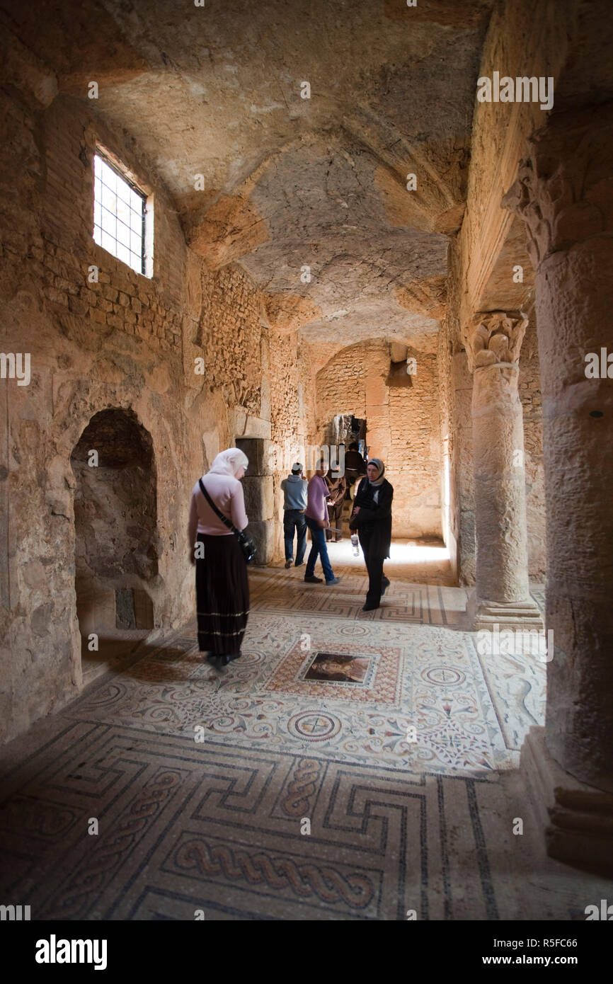 La Tunisia, nord della Tunisia, Bulla regia e le rovine di metropolitana di epoca romana ville, casa di Anfitrite Foto Stock