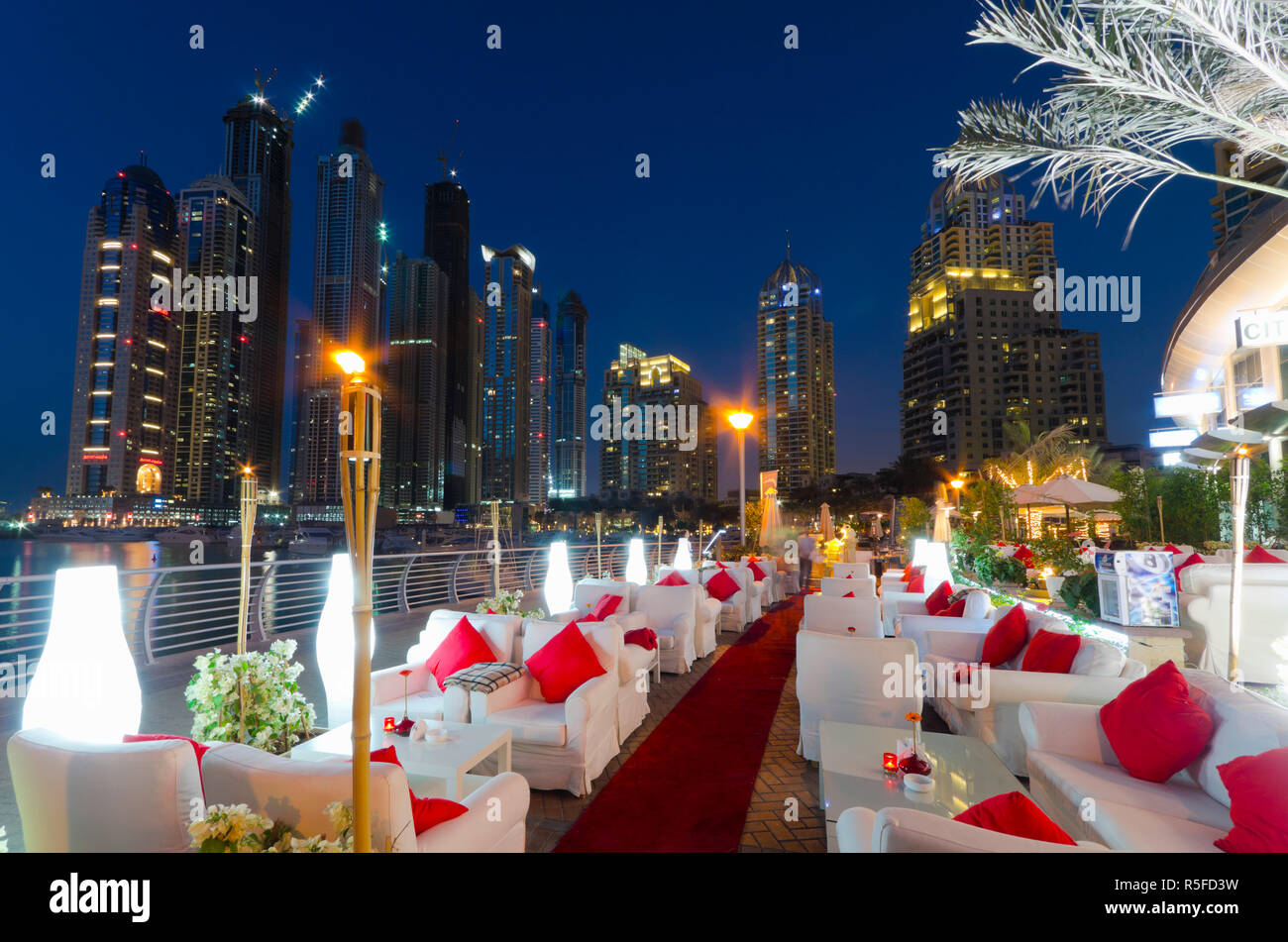 I UAE Dubai, Dubai Marina Foto Stock