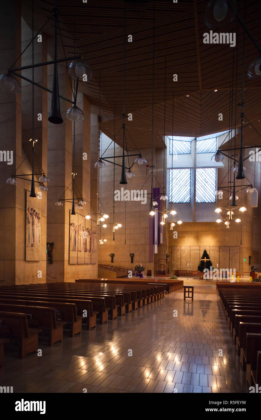 Stati Uniti, California, nel sud della California, Los Angeles, Cattedrale di Nostra Signora degli Angeli, interno Foto Stock