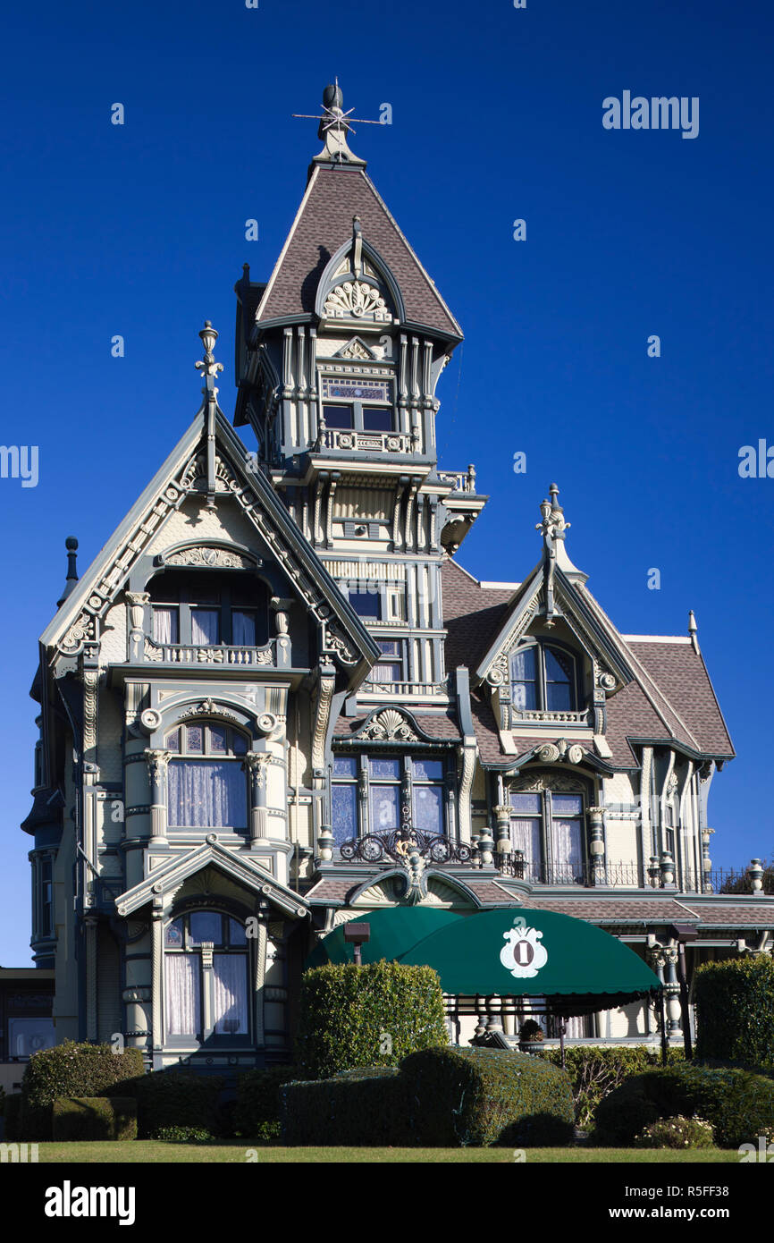 Stati Uniti d'America, la California, la California del Nord, costa Nord, Eureka, Carson Mansion, un tempo casa del 1880 lumber baron William Carson Foto Stock