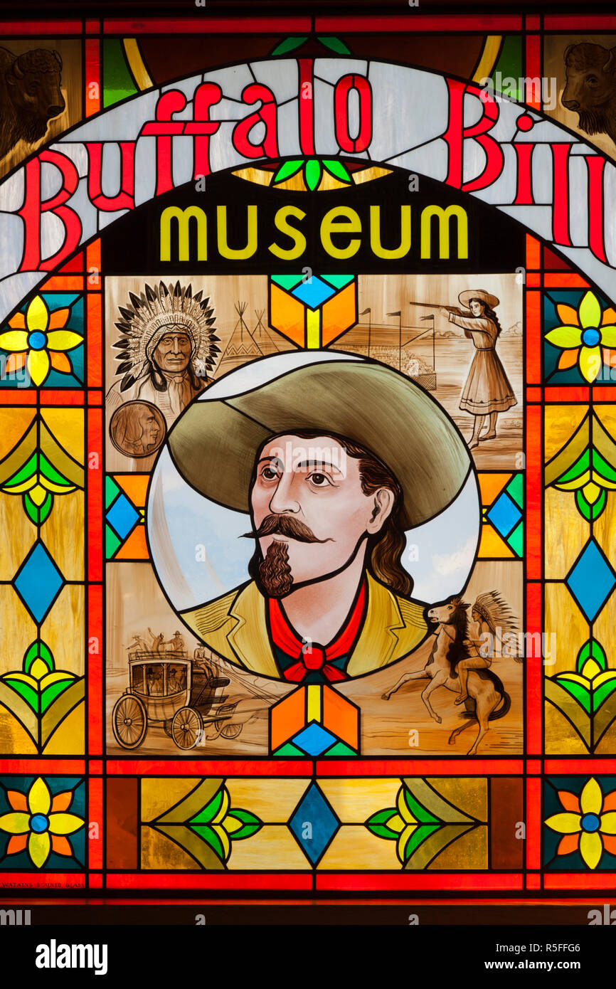 Stati Uniti d'America, Colorado, Golden, Lookout Mountain, Buffalo Bill Museum, il museo delle vetrate colorate Foto Stock