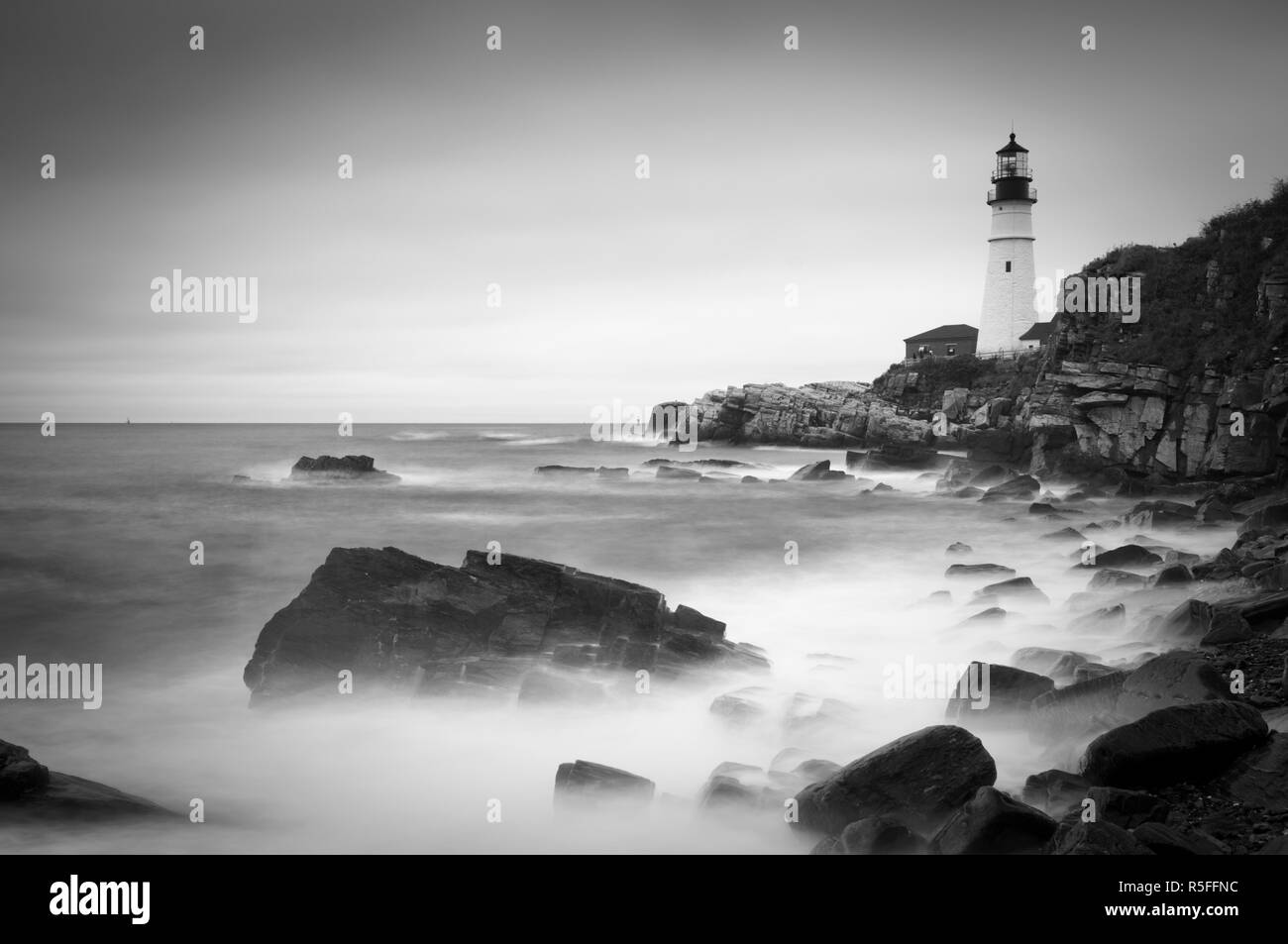 Stati Uniti d'America, Maine, Portland, Portland Head Lighthouse Foto Stock