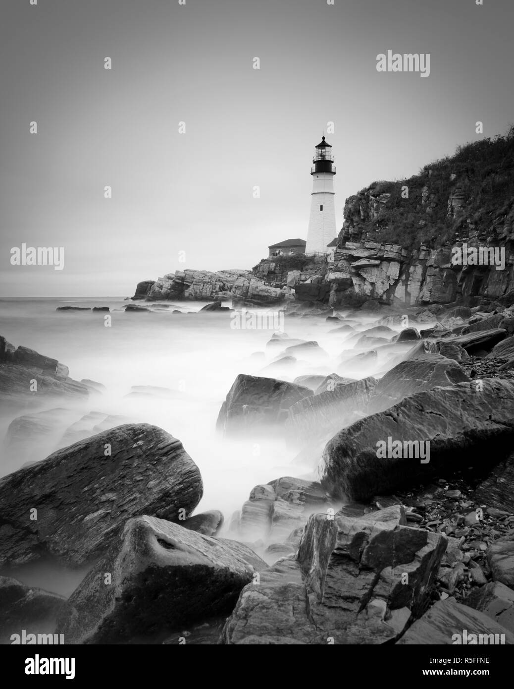 Stati Uniti d'America, Maine, Portland, Portland Head Lighthouse Foto Stock